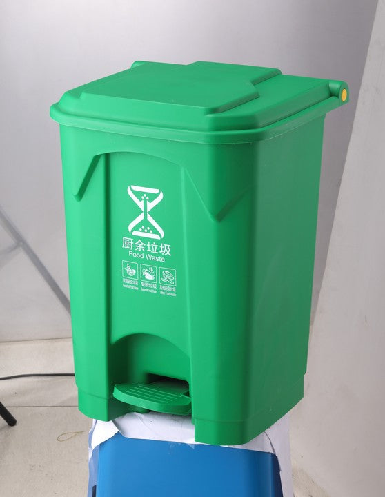 Foot Pedal Plastic Garbage Bin 13 Gallon 50L Trash Can With Lid for Home Kitchen Bathroom Bedroom Daily Waste Disposal