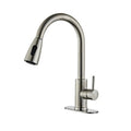 Factory wholesale 304Stainless steel pull-out faucet hot and cold rotating sink vegetable basin stainless steel faucet