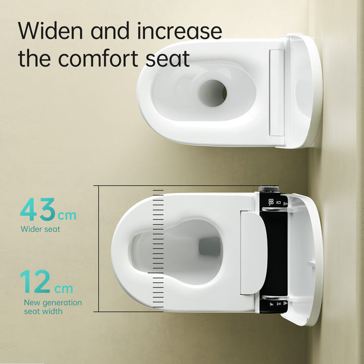 Multicolor Modern Design HD Display Intelligent Elongated Ceramic Floor Mounted Automatic Smart Toilet with Remote Control