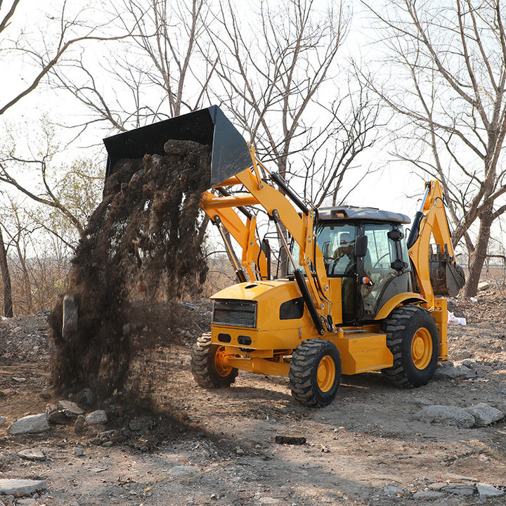 Backhoe Excavator Loader 4x4 Mini Wheel Backhoe Loader