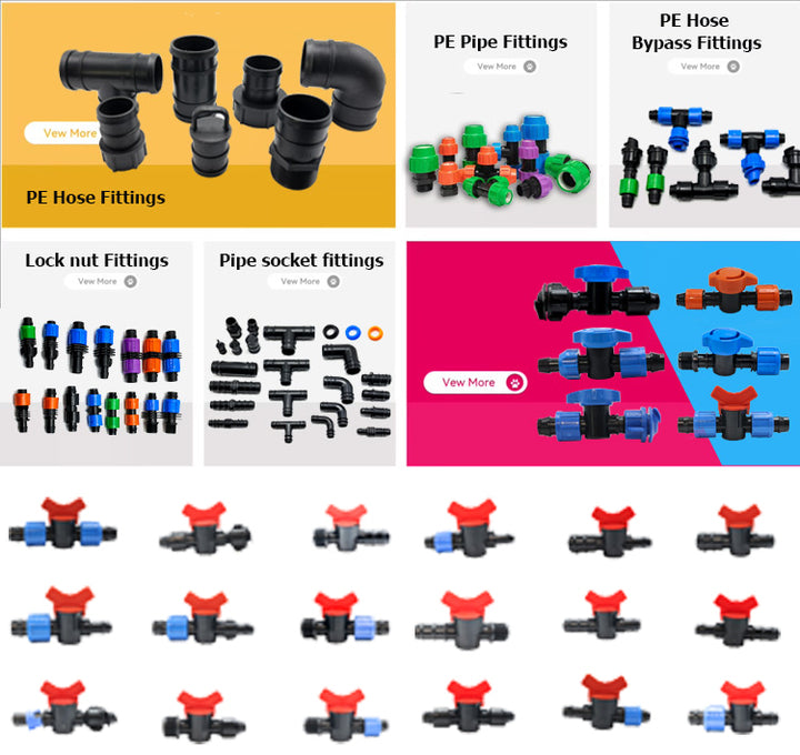 1 Hectare 1Acre PE Plastic Drip Tape 16mm Drip Hoses Complete Kit Drip Irrigation System Fittings Field Agricultural Irrigation