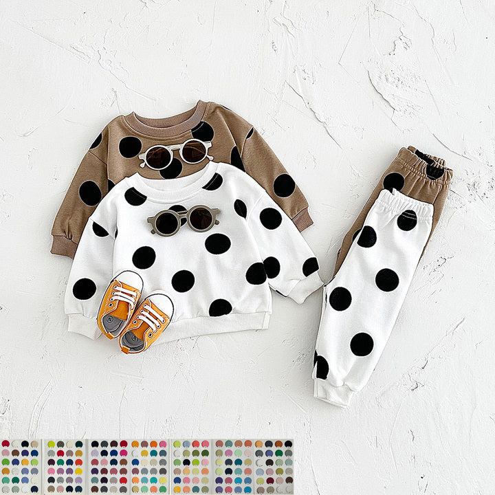Autumn-Winter Newborn Girl Cotton Jacket & Trousers Set
