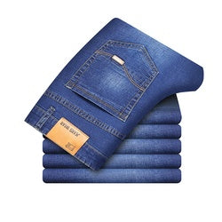 MJ049 fashion jeans for men wholesale jean pants slim fit men designer stretch denim blue and black jeans men