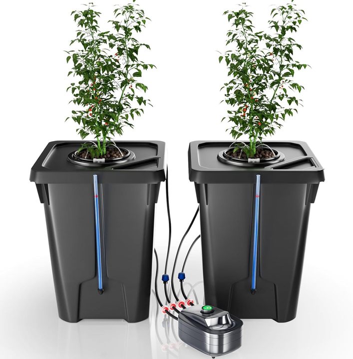 Food-Grade Plastic Hydroponic Buckets BPA-Free Dutch Barrels for Organic Tomato Pepper Cultivation