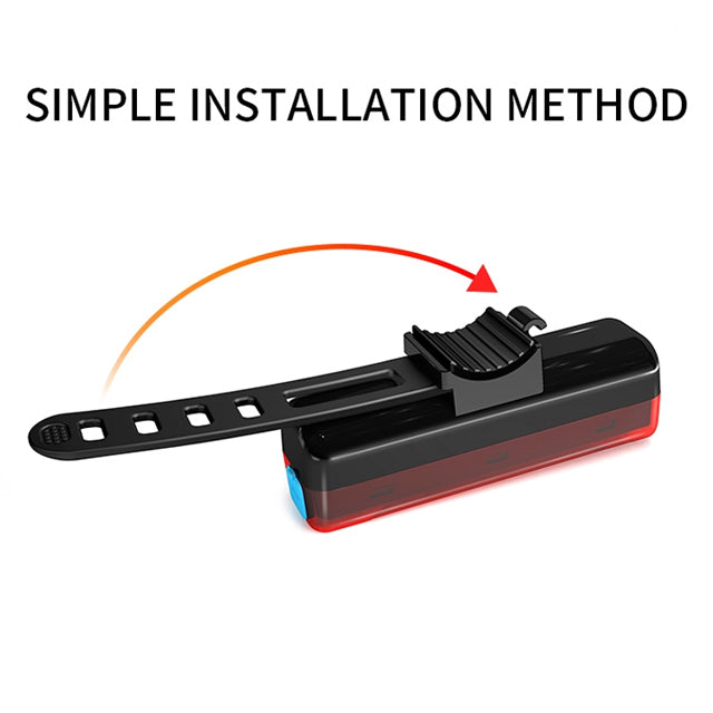 USB Bicycle Rear Light Waterproof LED Taillight with Seatpost Mounting IPX5 Waterproof Powered by Battery