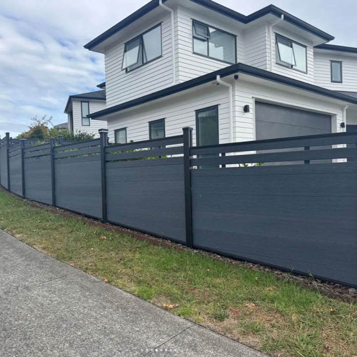 Customizable Black Solar Aluminum Alloy Modern Eco-Friendly Garden Privacy Fence Panels Outdoor Home Fencing & Trellis Gates