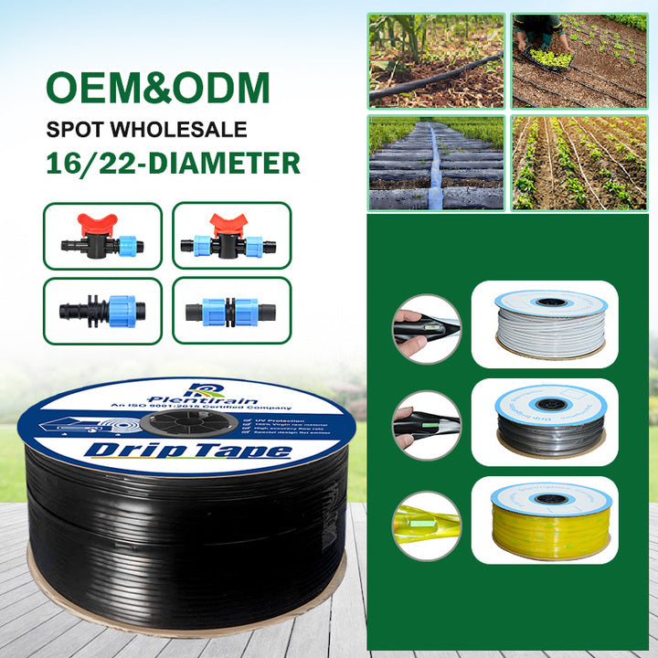 China Manufacture Drip Tape 2000m PE Flat Tubing 0.4mm 1 Hectare Drip Tape Irrigation System for Berry Farm Irrigation Peru
