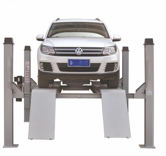 Quality Choice Durable Double Cylinder Hydraulic 4-Post Car Lift 4000kg Capacity Four-Wheel Alignment 220-415V 12-Month Car