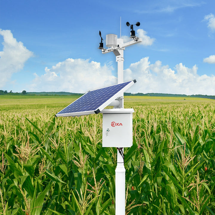RIKA WMO Smart Cellular 4g Gsm 14 in 1 Ambient Agriculture Professional Automatic Weather Station with Wind Solar Rain Gauge Gps