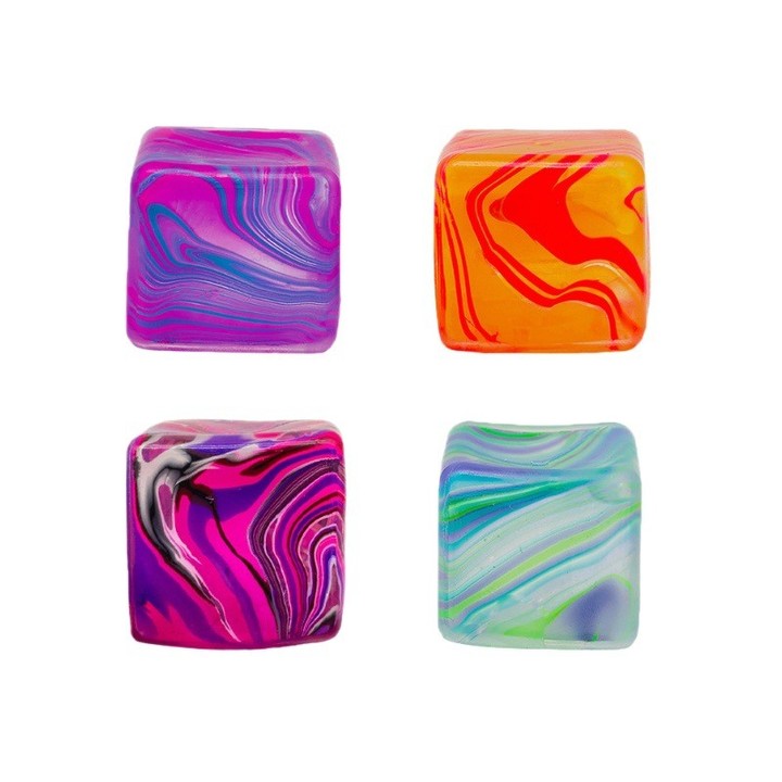 Nice Cube Swirl - Sensory Toy with a Super Solid Squish - Unique, Swirling Color Blend