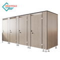 Efficiently Installed and Adjusted Plastic Toilet Cubicles for School and Bathroom Facilitating Future Modifications