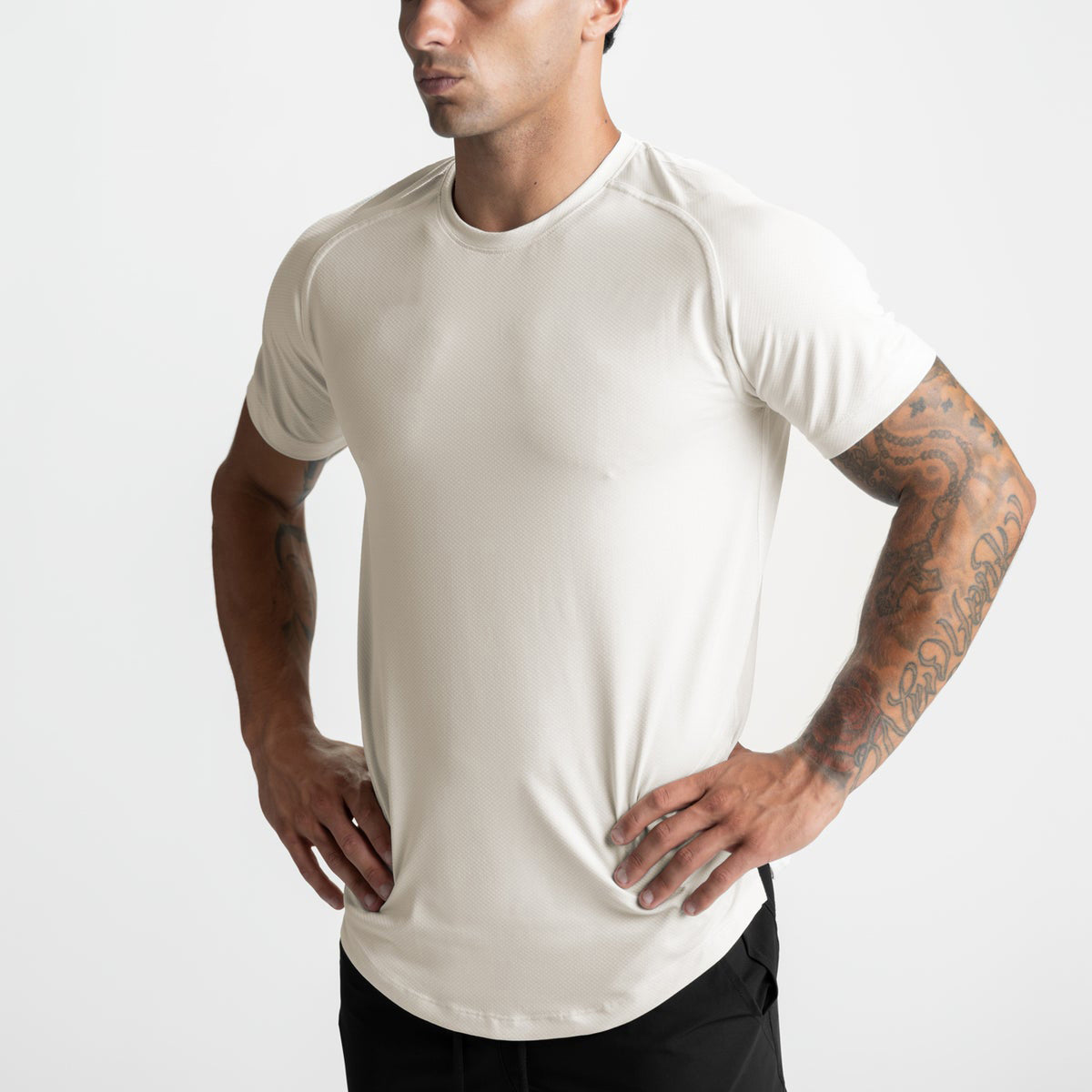 US Size Custom Blank Ultra Soft Polyester Spandex Quick Dry Short Sleeve Plain T Shirt Men's Sport T-shirts