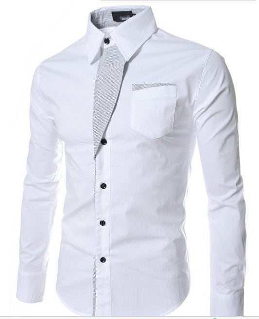 enerup wholesale new design camisa masculina long sleeve mens korean slim formal casual male dress shirt