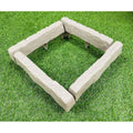 Set of 4 Cobbled Stone Effect Plastic Garden Lawn Edging Borders for Outdoor Landscaping & Decking