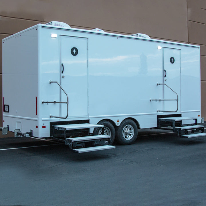 Luxury VIP Restroom Trailer with LED Lighting and Premium Amenities