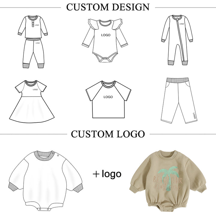 High Quality Private Label Spring Infant Footie Jumpsuit Foldover Mitten Cuffs Toddler Sleepsuit Bamboo Fiber Baby Pajamas