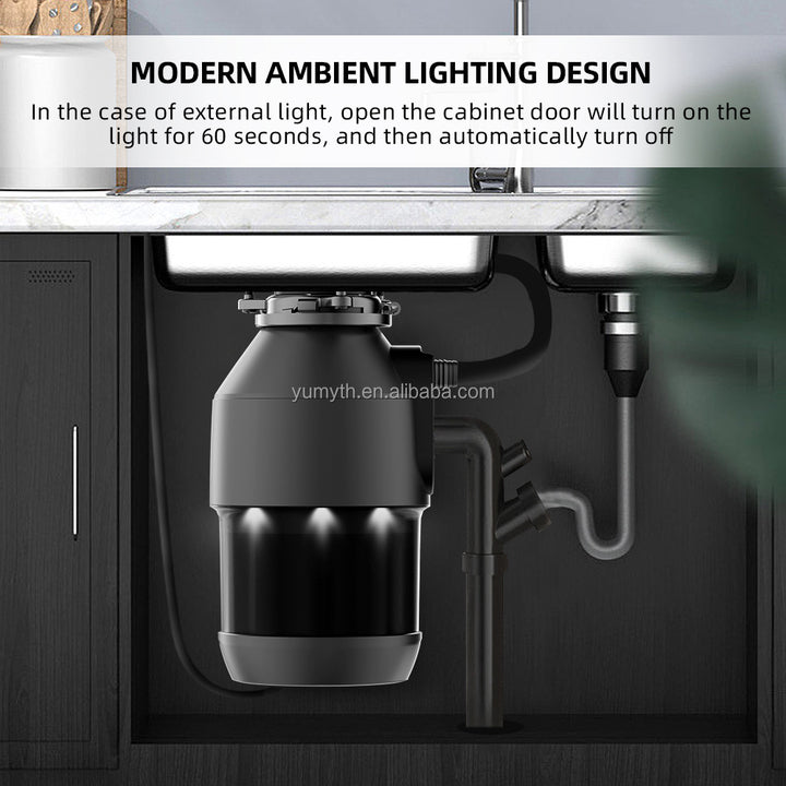 Factory Household Stainless Steel Kitchen Food Waste Disposal Sink Grinder AC Electric Continuous Garbage Disposer 400W Motor