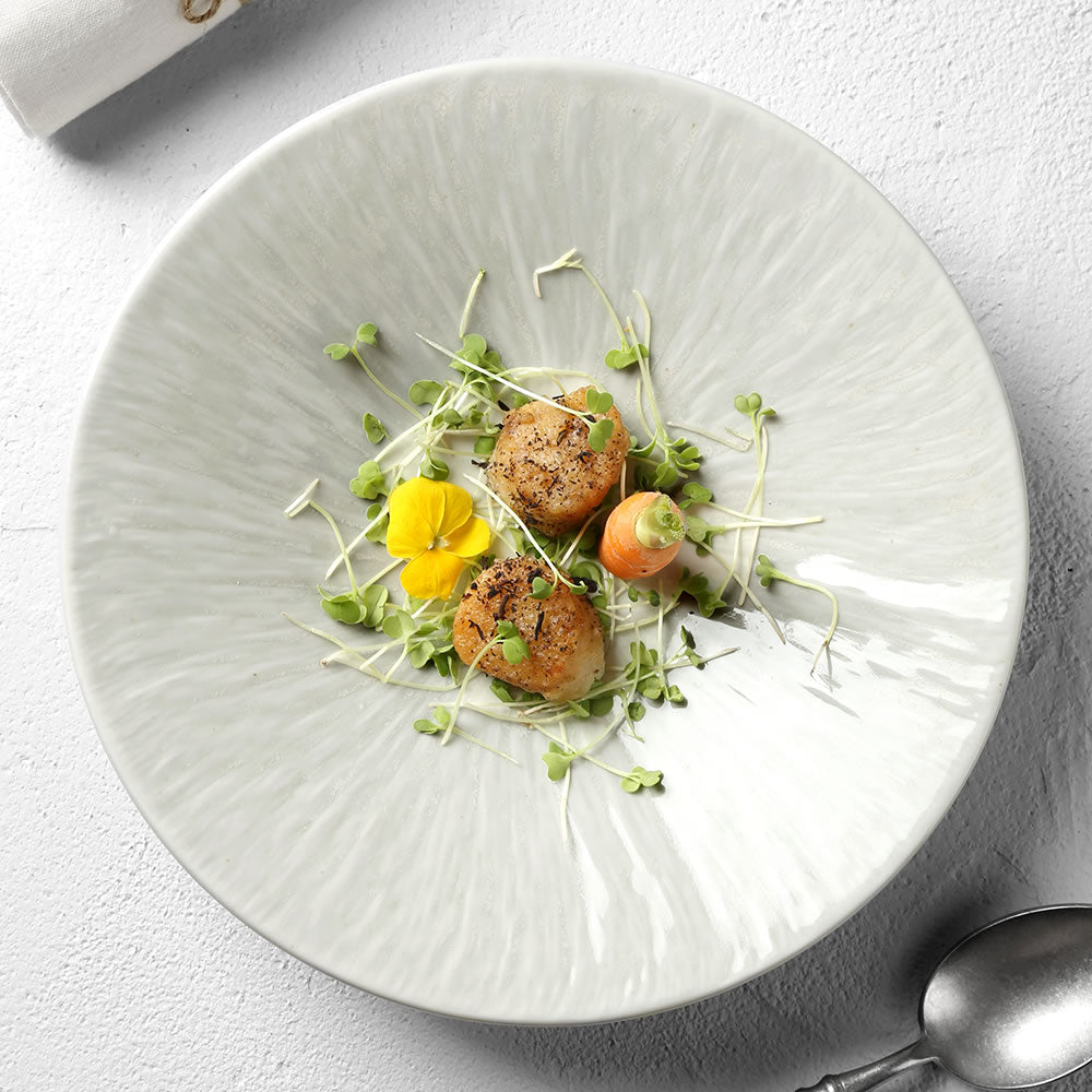 Factory direct wholesale modern restaurant porcelain soup fruit plate dishes nordic ceramic serving pasta dinner plates
