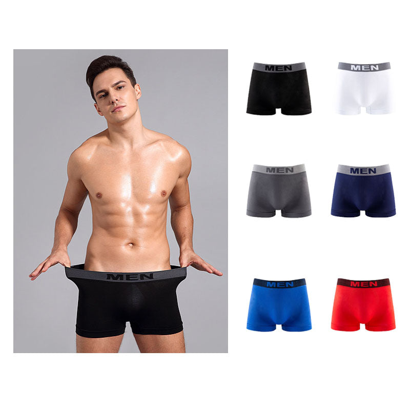 Brand Men's Wholesale Underwear Boxer Shorts Polyester Seamless Underwear