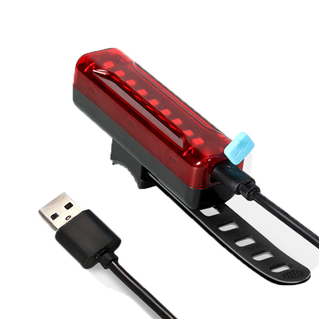 USB Bicycle Rear Light Waterproof LED Taillight with Seatpost Mounting IPX5 Waterproof Powered by Battery