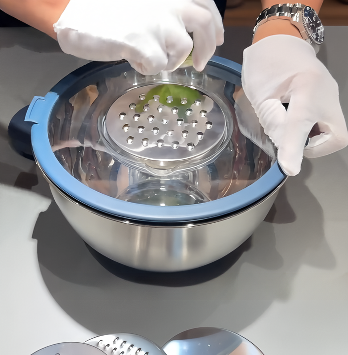 304 Stainless Steel Mixing Bowls Set of 5 With Lids & Graters Set Custom Colors for Kitchen Baking Salad Bowl