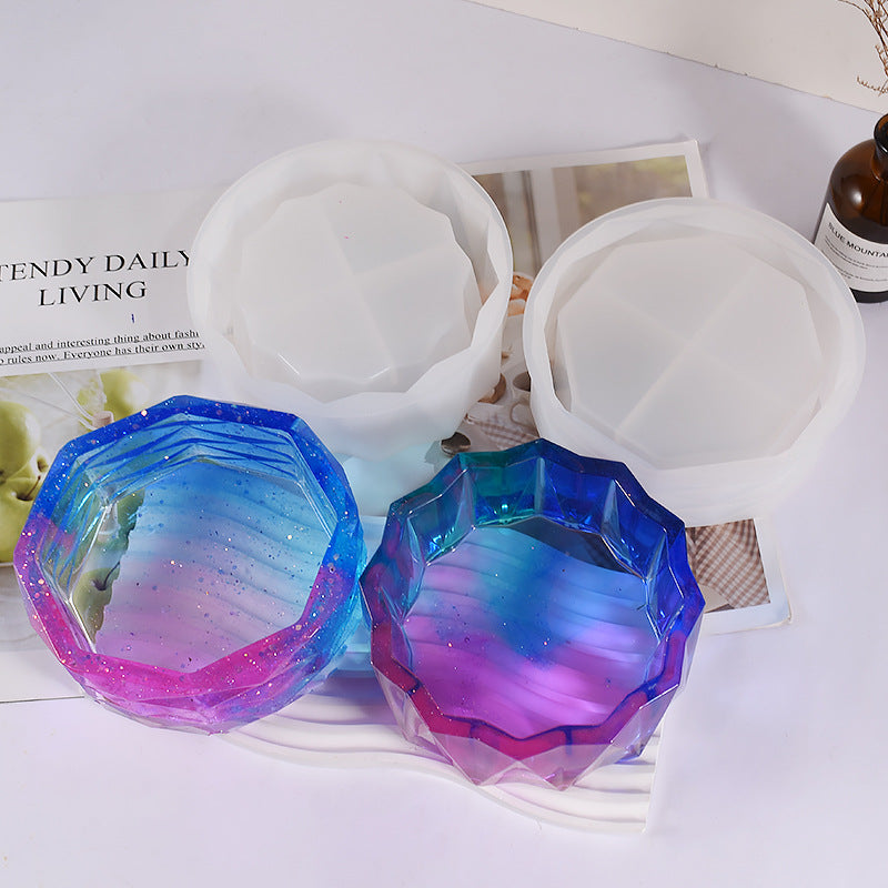 Flower Pot Silicone Casting Mold DIY UV Epoxy Resin Storage Box Mould Candle Jar Plant Pot Concrete Molds Home Decor