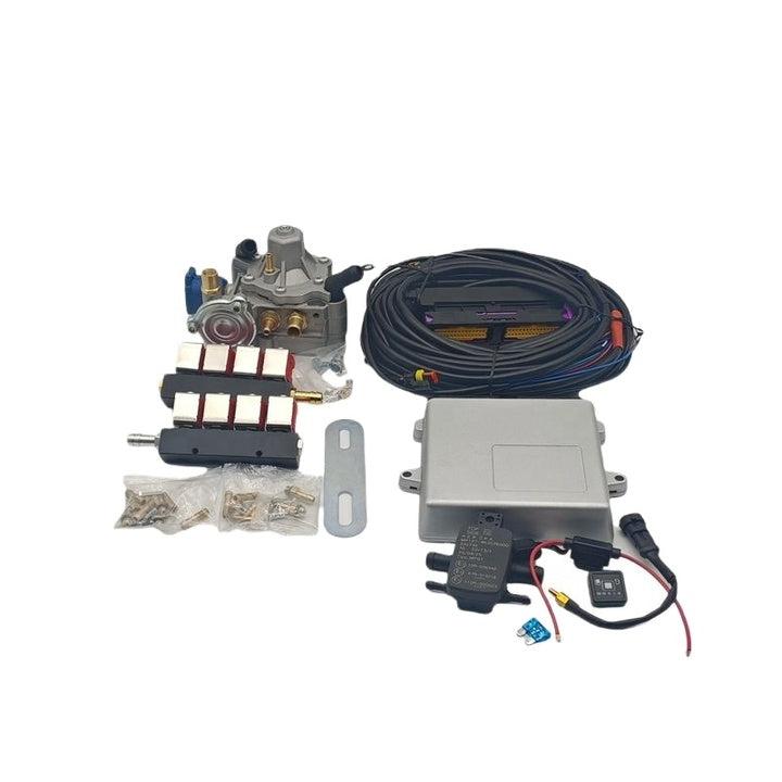 New Aluminum LPG Mini Kit ECU Reducer Injector for 8Cyl Engine Autogas Conversion
