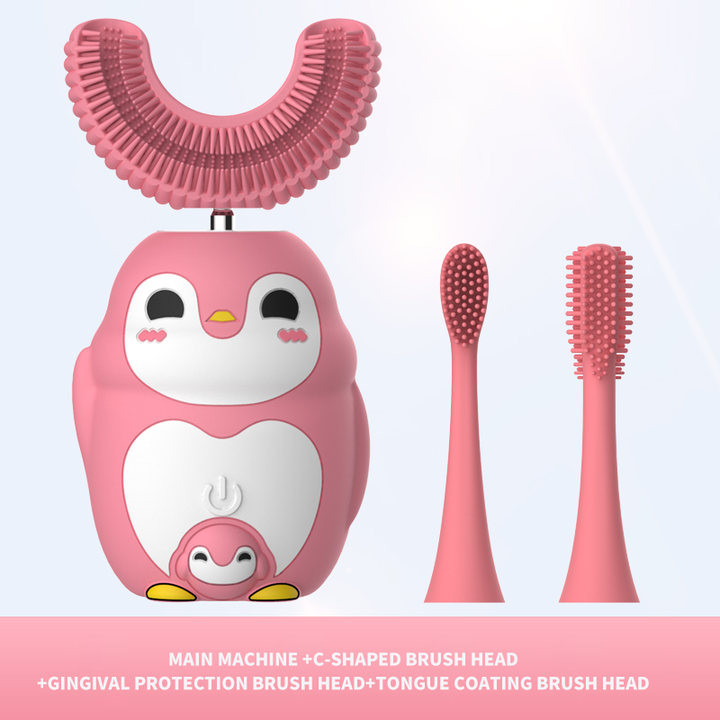 Cartoon Little Elephant Toothbrush Promotion U Shaped Electric Child Toothbrush for Children