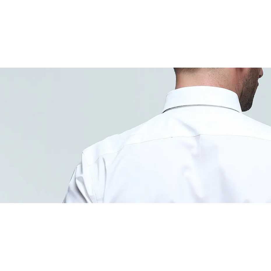 Anti-Shrink Breathable Spandex Cotton Formal Office Casual Long Sleeve Mens Dress Shirts
