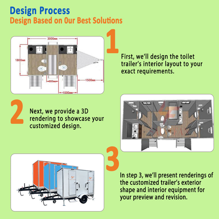 VIP Luxury Steel Portable Public Toilet Cabin Trailer with Bathroom for Outdoor Events and Parks