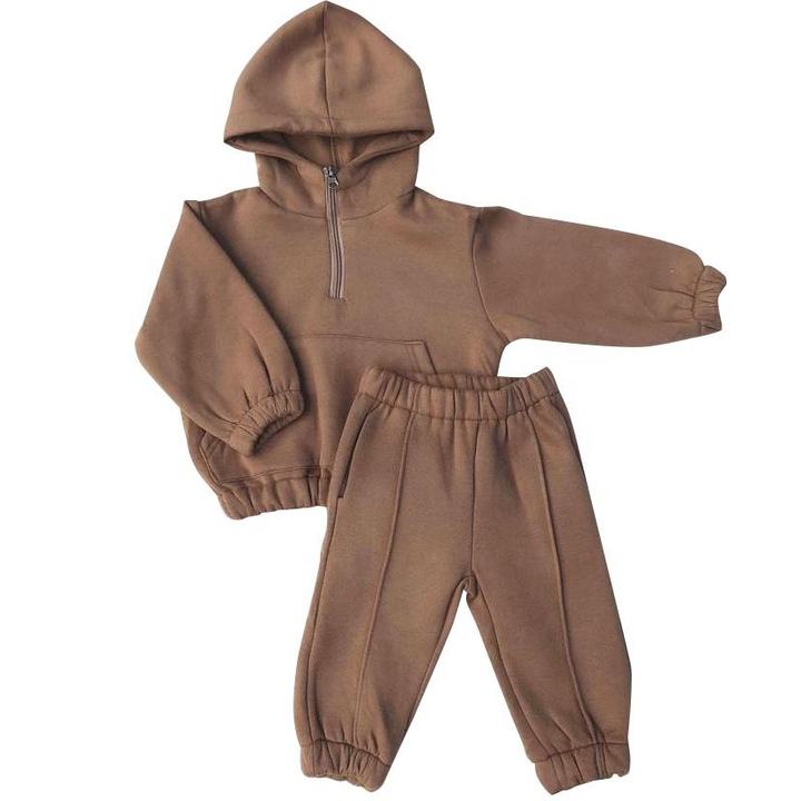 High Quality Gram Weight Custom Baby Kids Jumper Sweat Suit Adult Unisex Hoodie Sport Set