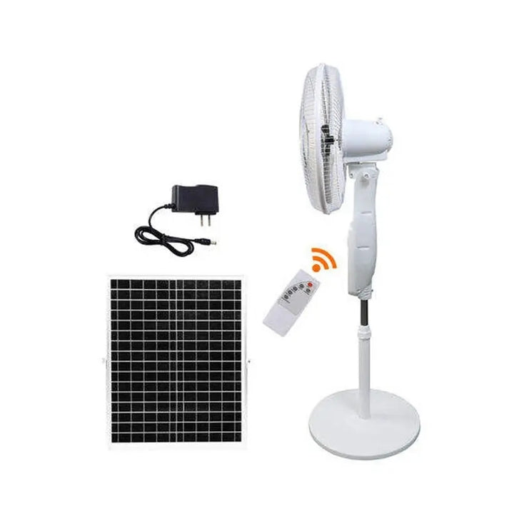 Portable Mini USB Solar Floor Electric Fan Solar Foldable Remote Control Rechargeable Fan