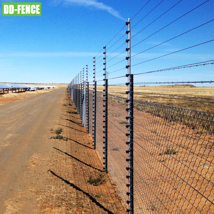 Perimeter Security Farm Fencing Electric Fence Alarm System Wire Posts Energizer Accessories Solar Electric Fence for Livestock