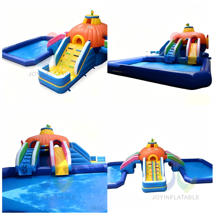 Airtight Colorful Inflatable Swimming Pool for Kids Inflatable PVC 2 Water Pool With Stepladder Tiny Water Park