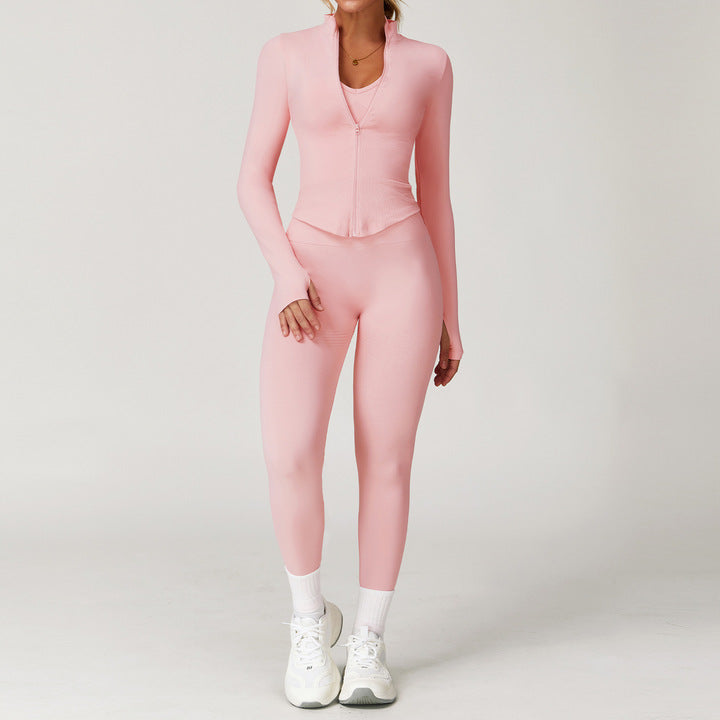 Women Seamless Sets for Outdoor Sports Quick Dry Yoga Jacket and Leggings Women Yoga Suits