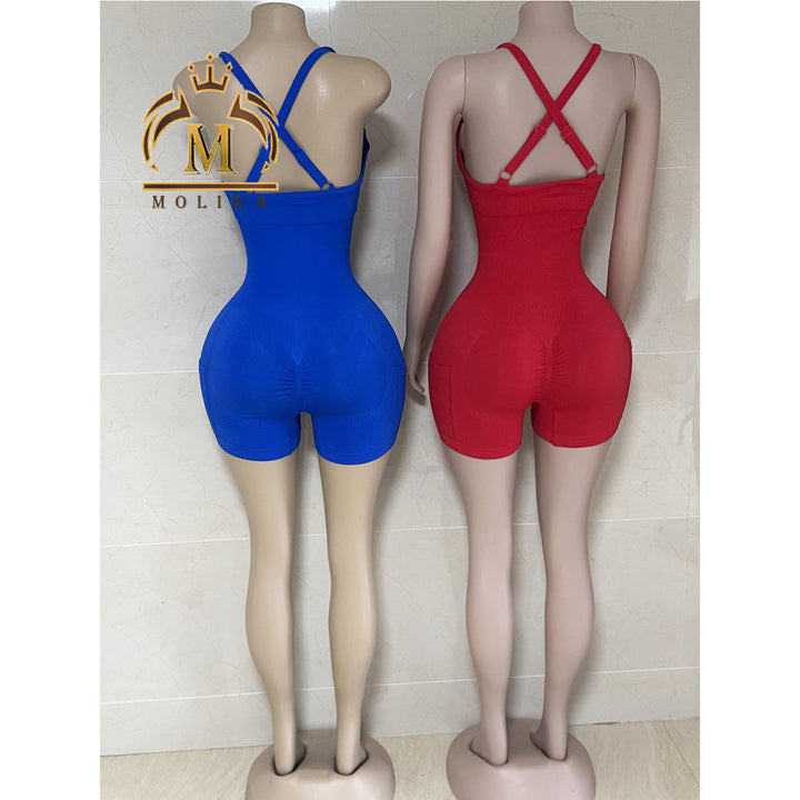 New Spring Fall Women Bodysuits Stretch Slim Bodycon Jumpsuits Sexy One Piece Yoga Rompers Women's Backless Jumpsuit Bodysuits