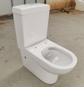Modern Two Piece Ceramic P-Trap Toilet Seat with Dual-Flush Washdown System