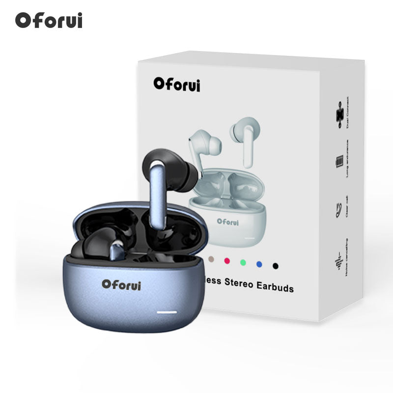 Wireless Earbuds Headphone Noise Cancelling BT 5.3 Stereo Earphone Transparency Mode 4-Mics ANC ENC Call Clear TWS Earphones