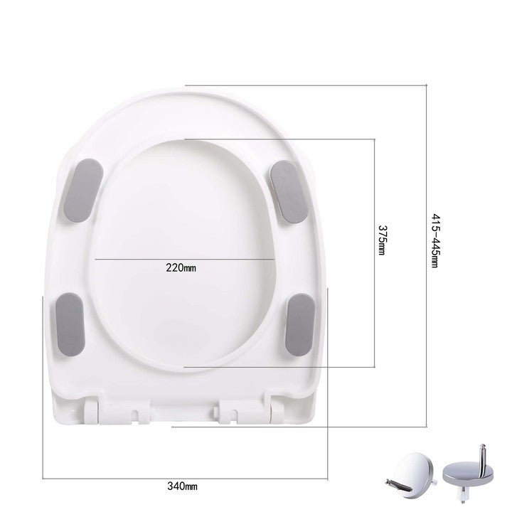 Hebei Modern European O Shape Round Soft Close Plastic Toilet Seat Lid Cover with 1-Year Warranty