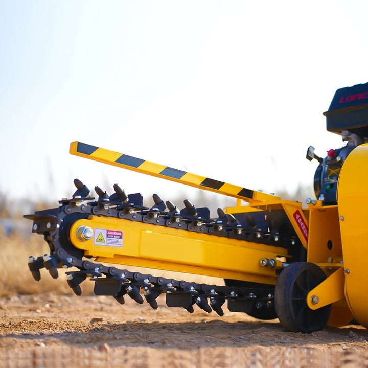 AUSTTER Gasoline Trencher Equipment Farm Mini Trencher Walk-behind Mini Ditch Excavation Chain Mini Trencher for Laying Cables