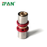 IFAN Easy Assemble PEX Fittings 16-32MM OEM ODM Red Male Female Socket Elbow Tee Brass Press Fitting
