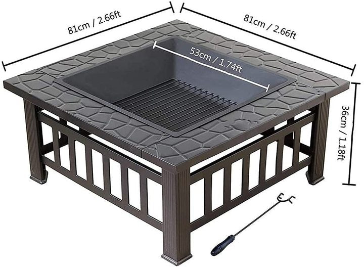 Wood Burning Cast Iron Stove With Oven Camp Out Charcoal Grills in Backyard