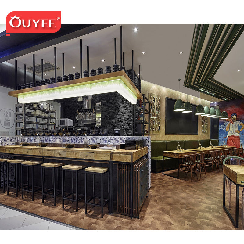 Classic Style Restaurant Furniture Design Retro Coffee Shop Furniture Cafe Tables Cafe Table And Chair Coffee Bar Cabinet