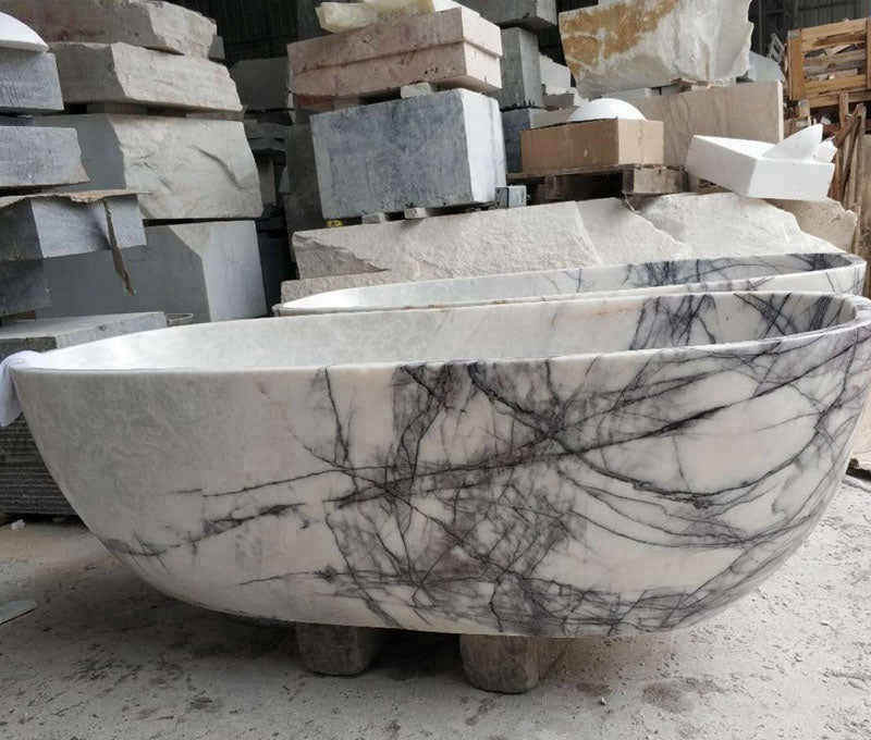 White marble bath tubs