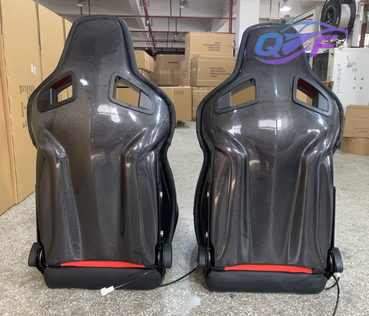 Universal High Quality Pvc Leather Racing Bucket Seats Simulator Gaming Station Adjustable Sim Bucket Carbon Fiber Back Seats