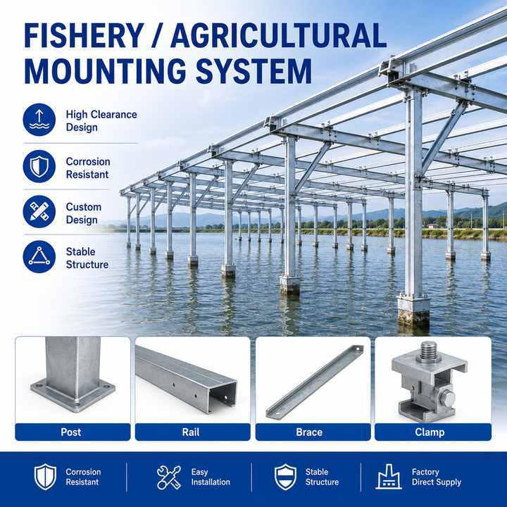 Solar Wall Mounting Structure Building Solar Support System PV Stand for Construction Engineering Projects