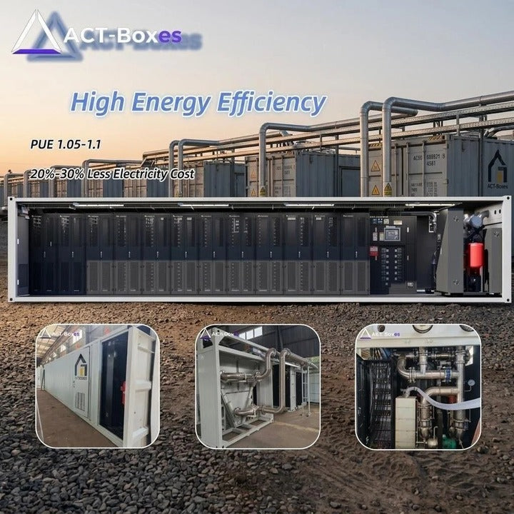 ACT 3MW Large Scale Hydro Cooling Container 420 Units High Hash Rate