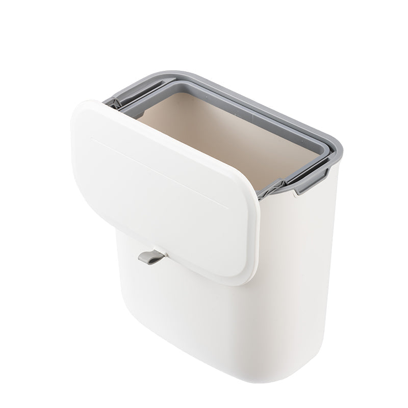 plastic bin mini trash can wall mounted trash bin hand pressing car trash can kitchen and bathroom