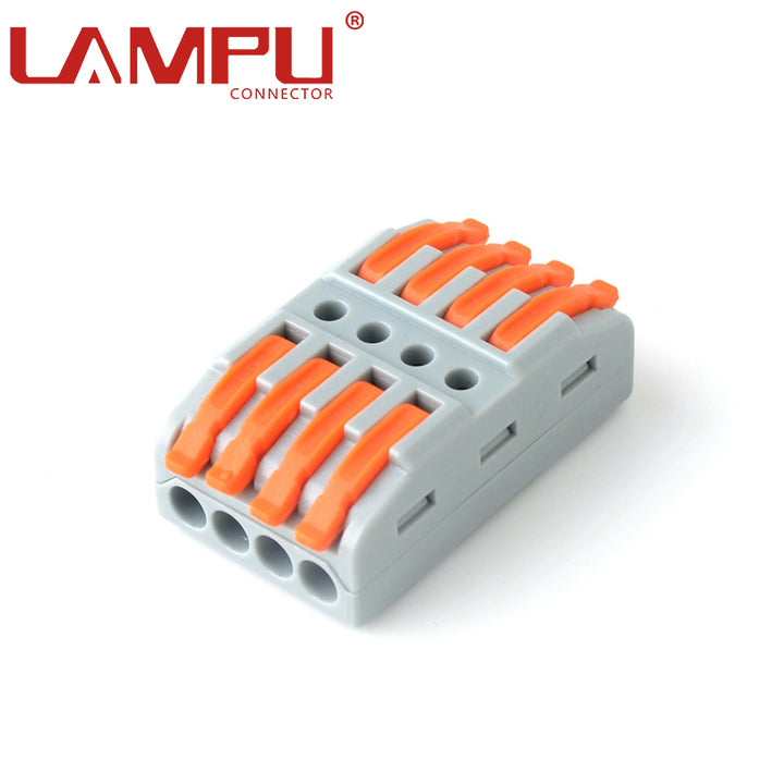 2P/34P/6P/8P/10P Factory Universal High Quality Lever Crimp Terminal Block Push-in Quick Wire Connector for Power Distribution
