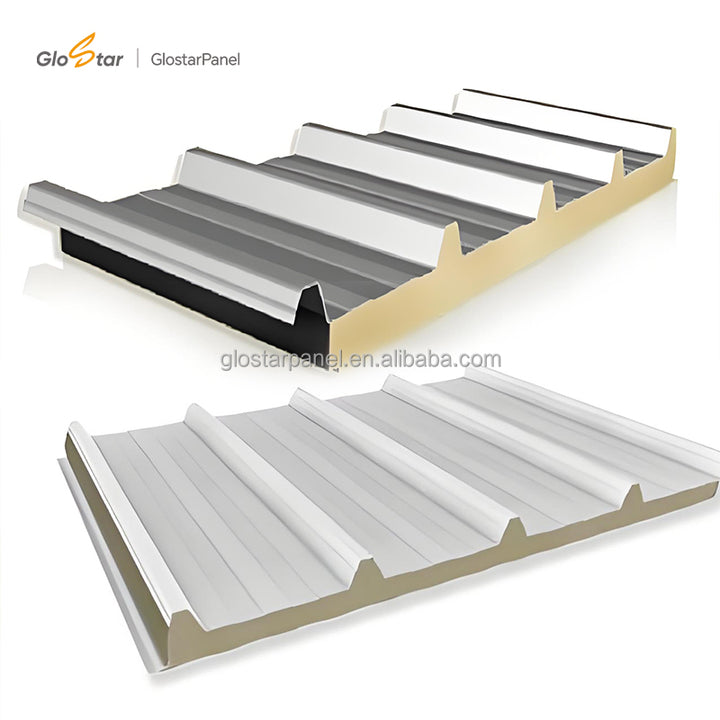 CE 50mm 75mm 100mm PU/Rock Wool Sandwich Panels with Fireproof and Waterproof Qualities Perfect for Roofing and Wall Systems